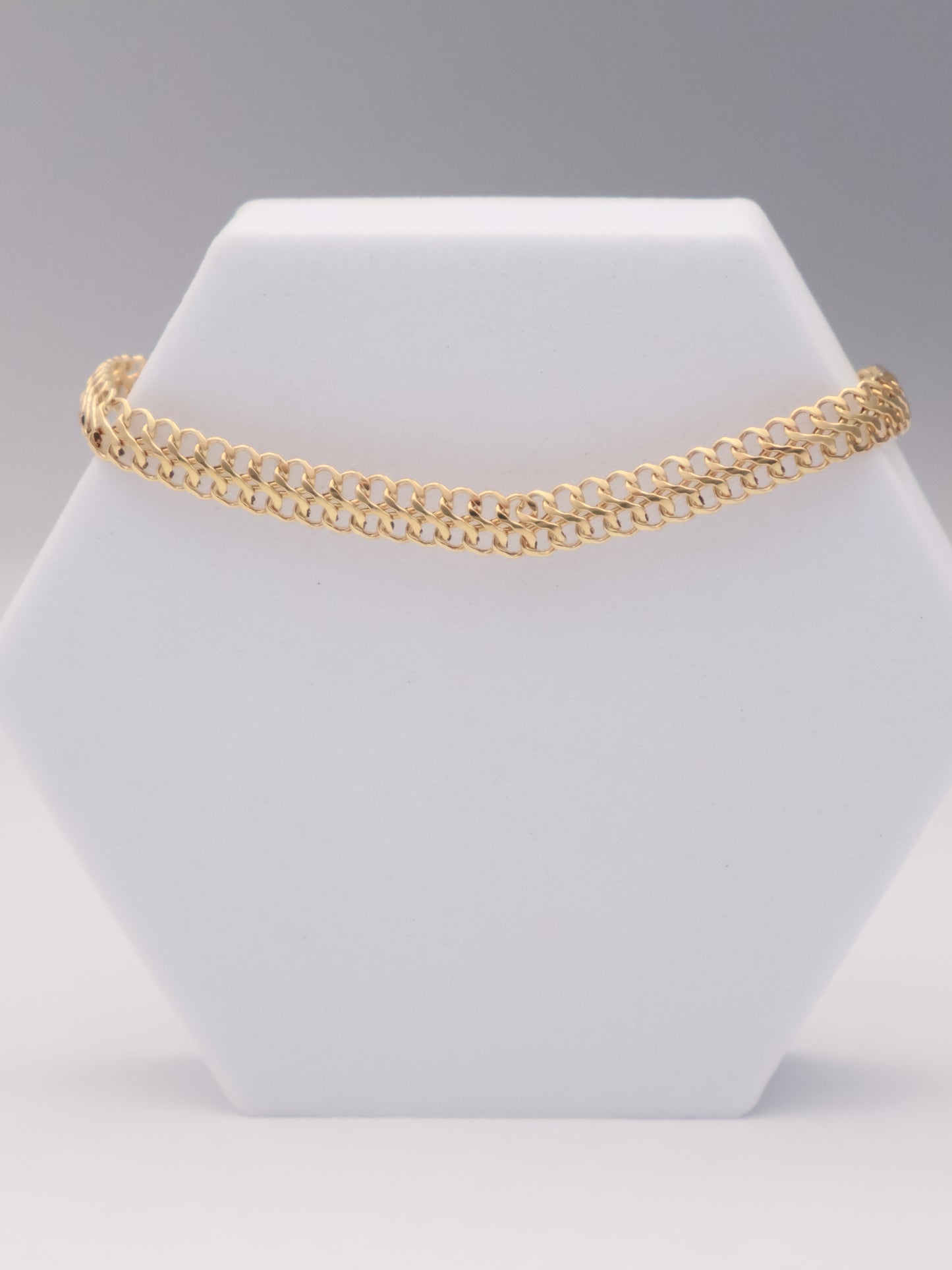 14k Double Curb Bracelet