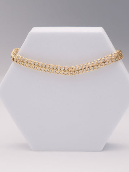 14k Double Curb Bracelet