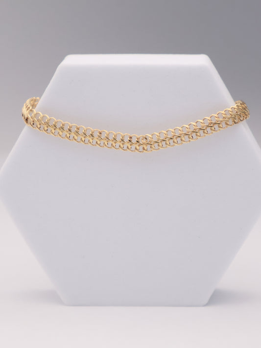 14k Double Curb Bracelet
