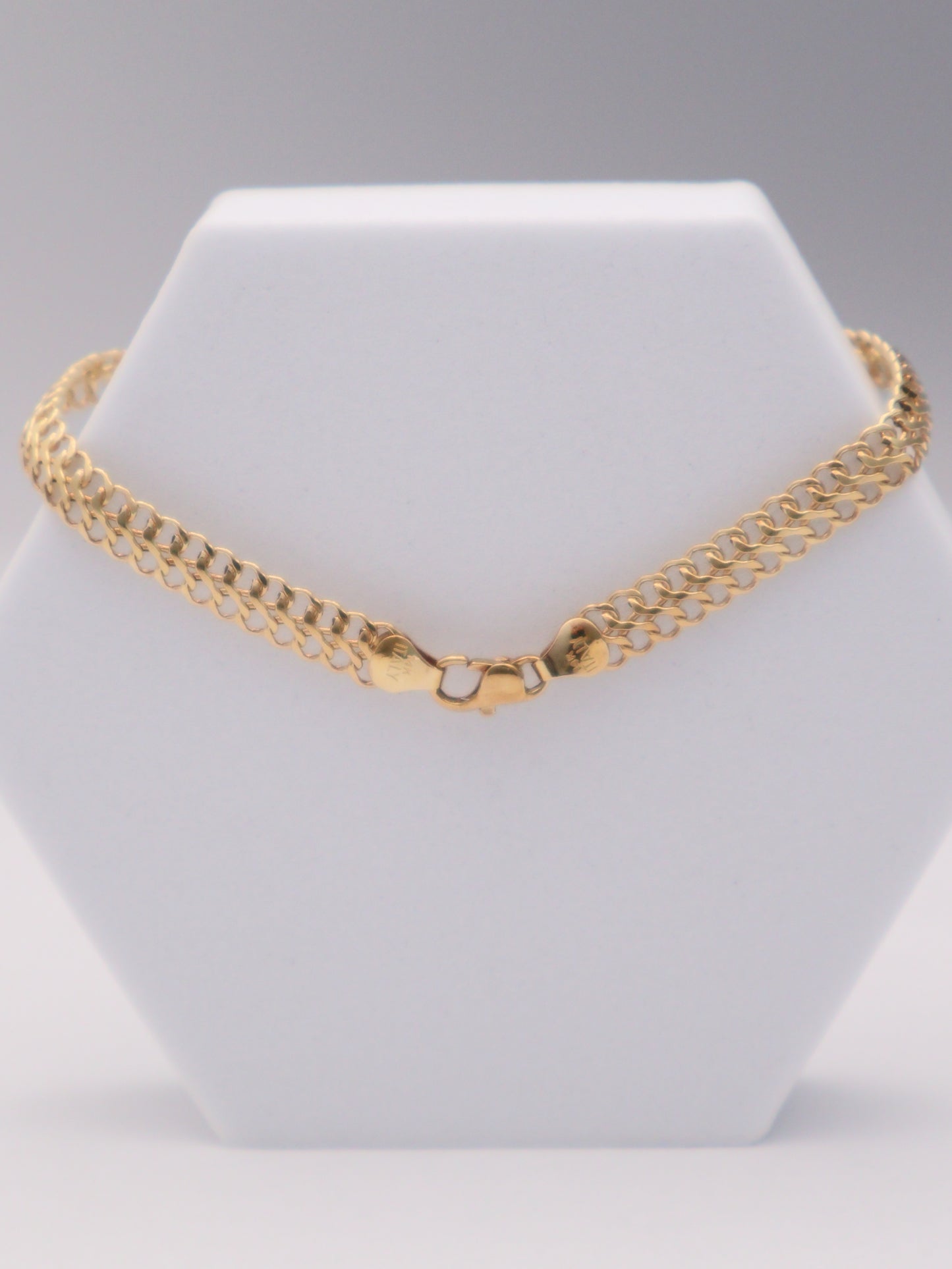 14k Double Curb Bracelet