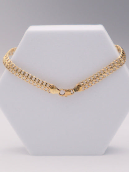 14k Double Curb Bracelet