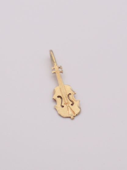 14k Gold Violin Pendant