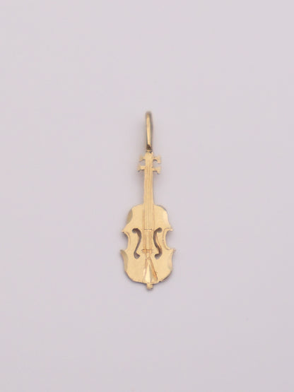 14k Gold Violin Pendant