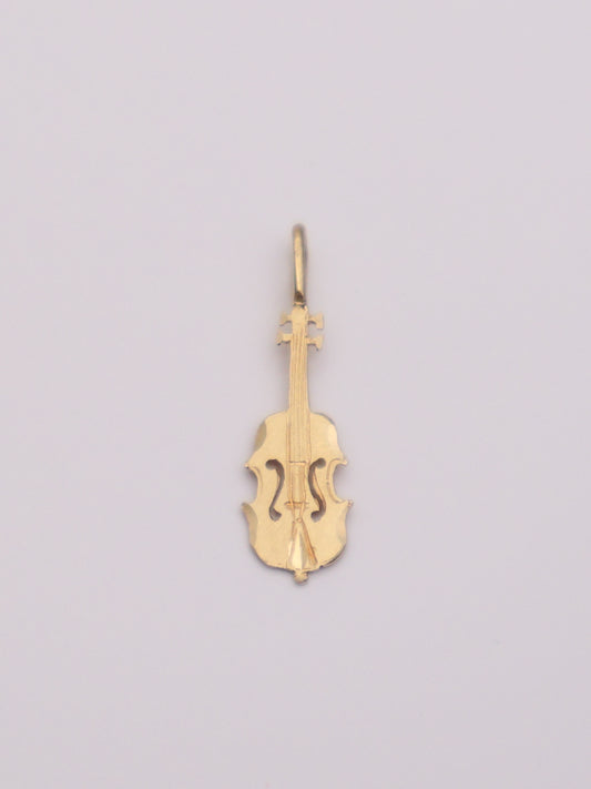 14k Gold Violin Pendant