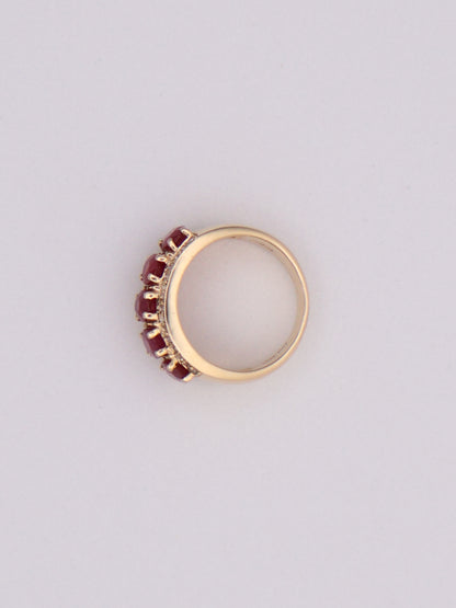 14k Gold Ruby & Diamond Ring
