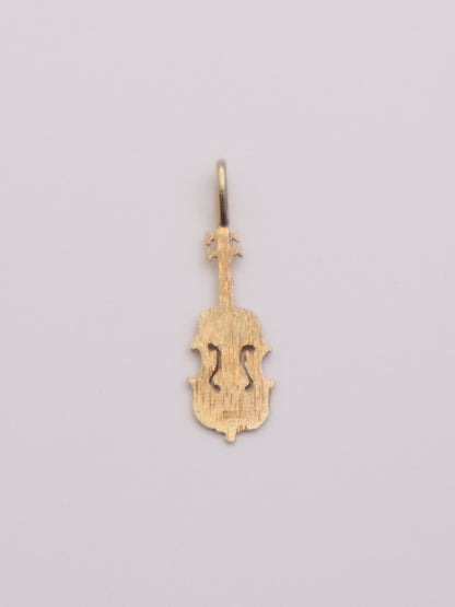 14k Gold Violin Pendant