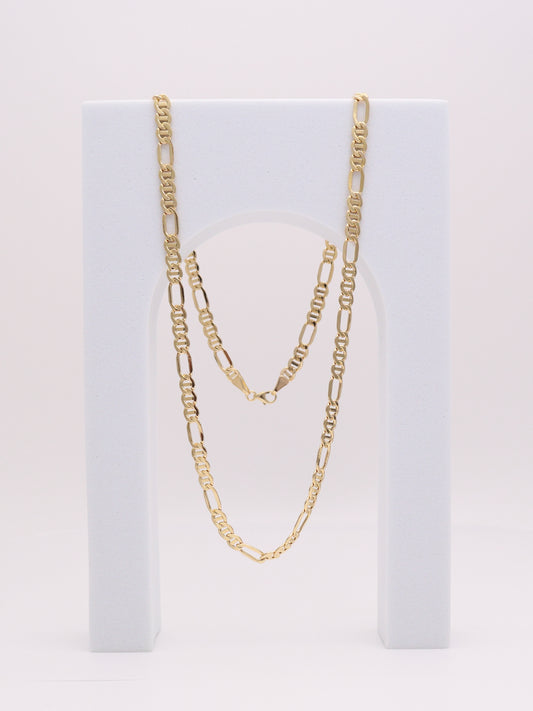 14k Gold Figaro Chain 19.5in