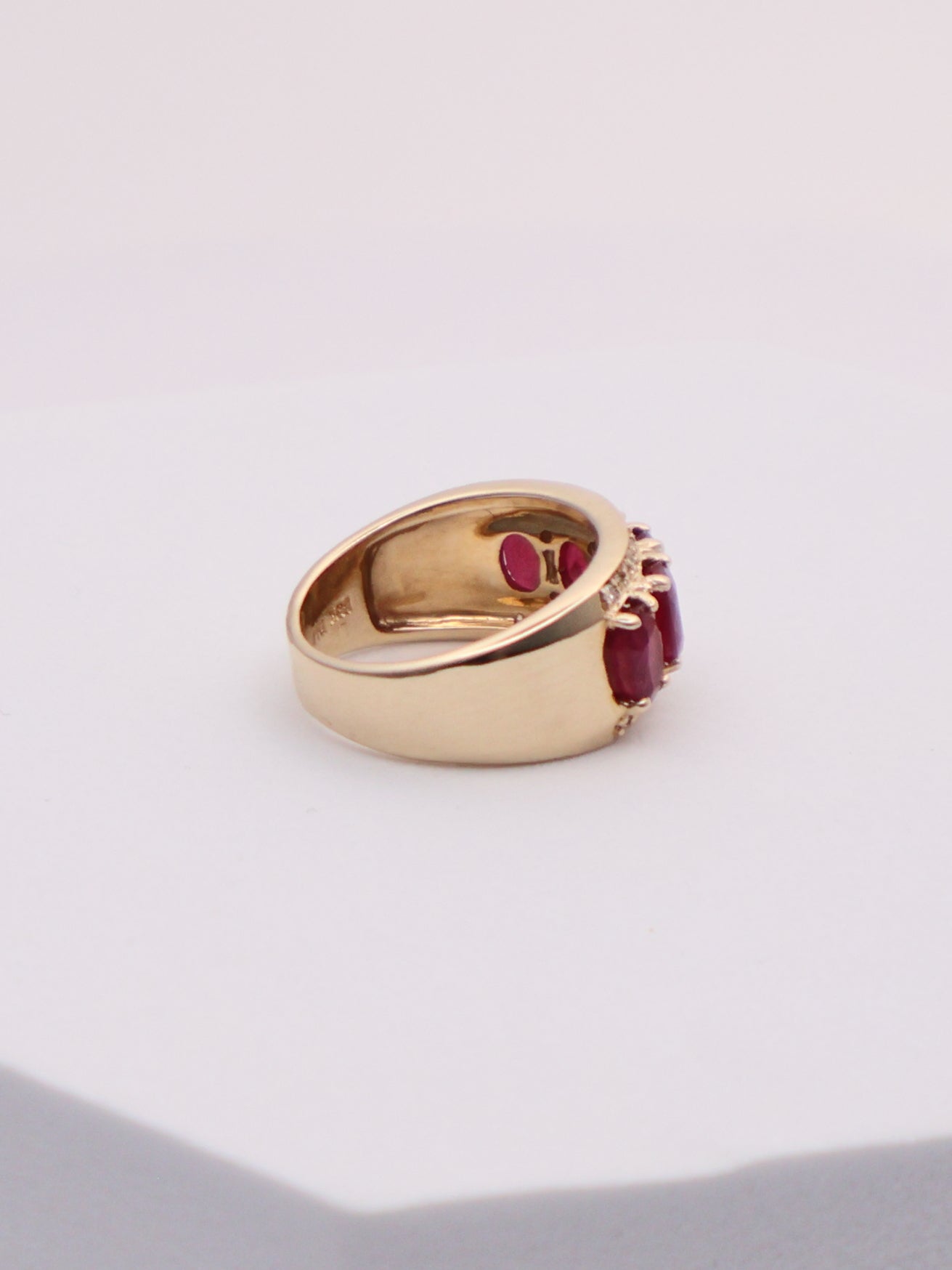 14k Gold Ruby & Diamond Ring