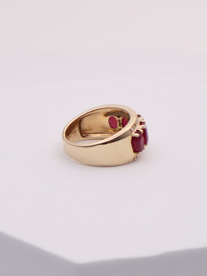 14k Gold Ruby & Diamond Ring