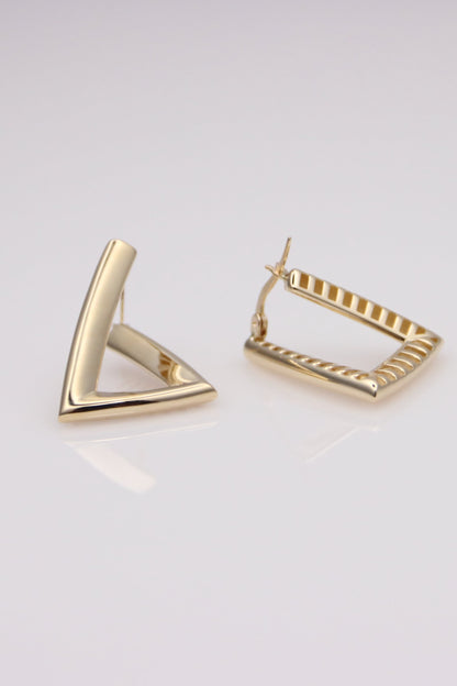 Triangular Hoop Earrings