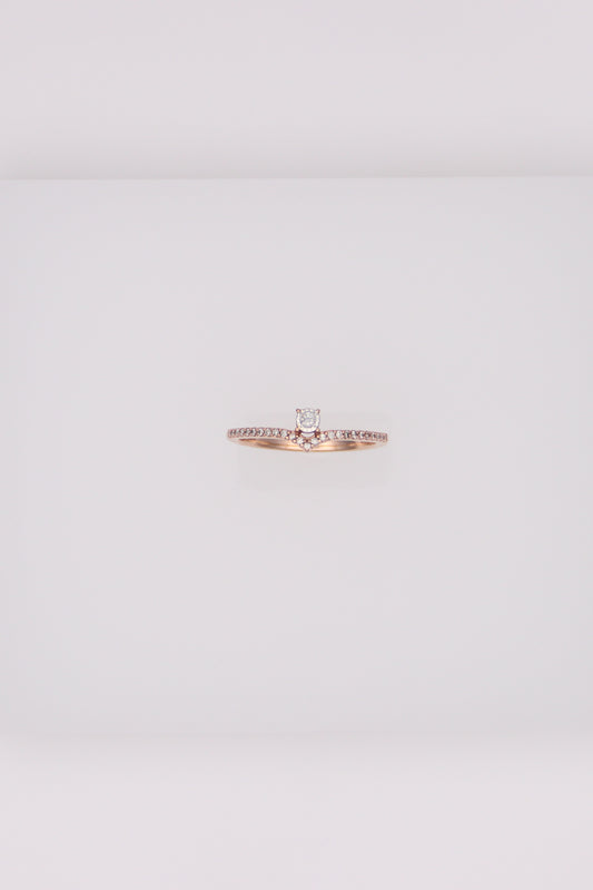 10K Rose Gold Diamond Ring