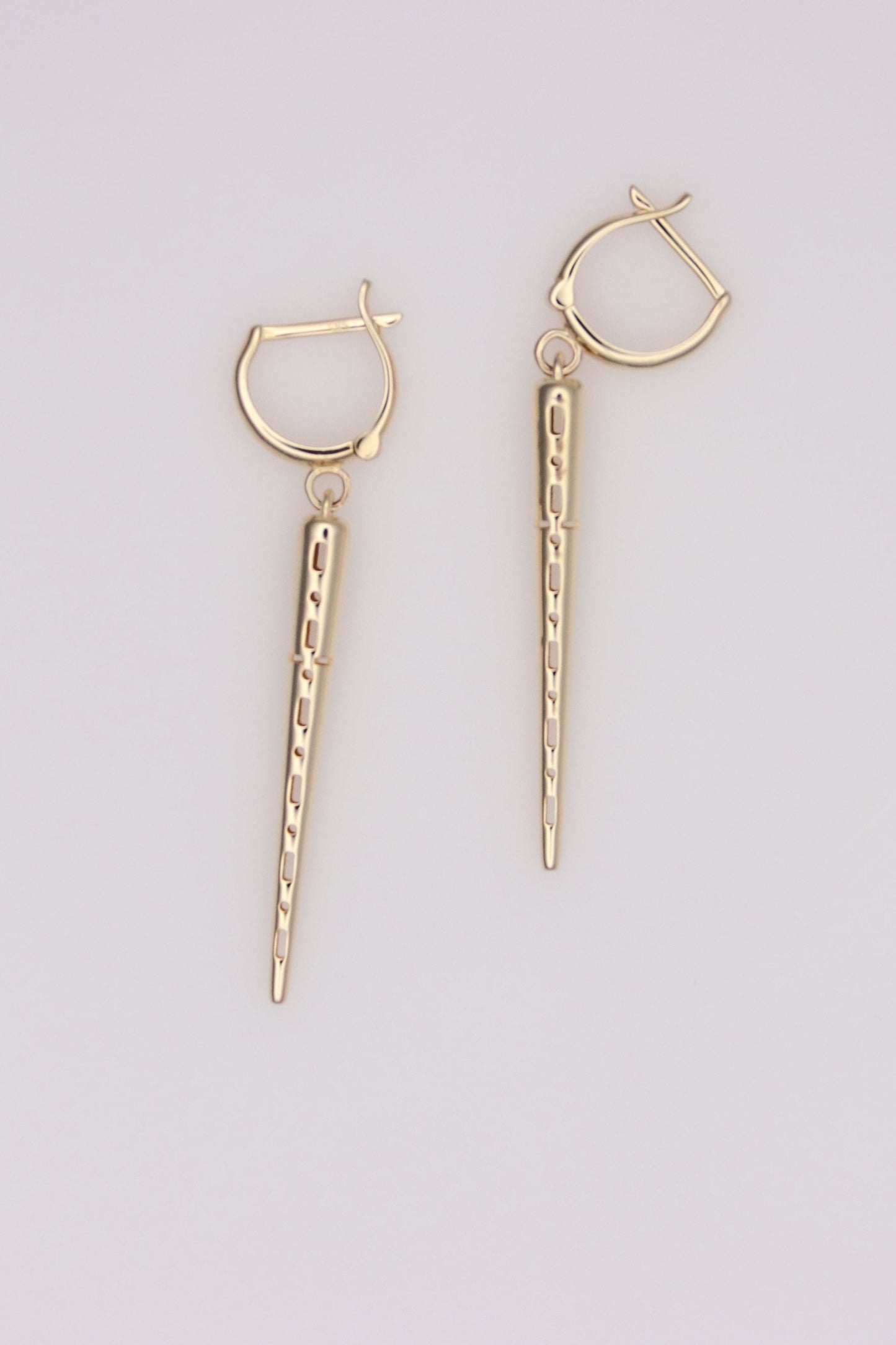 14k Gold Spike Earrings