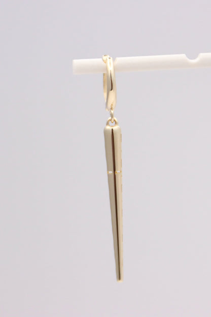 14k Gold Spike Earrings