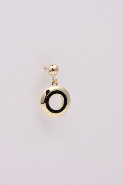 Black and White Circle Earrings