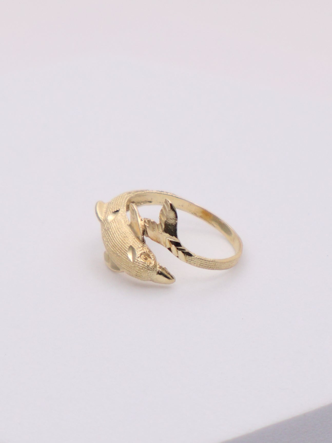 14k Gold Dolphin Ring