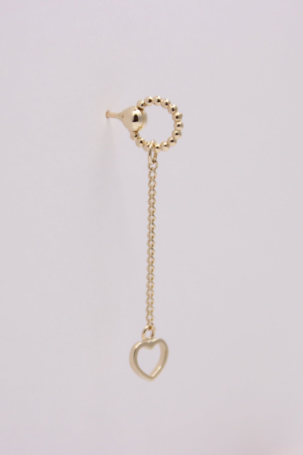 Heart and Ring Drop Earrings