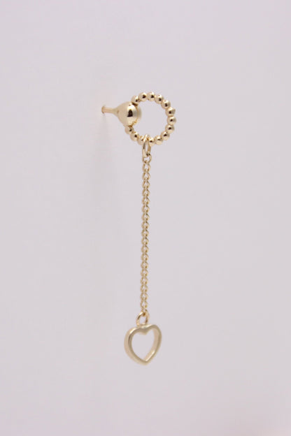 Heart and Ring Drop Earrings