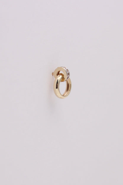 Gold Double Hoop Stud Earrings