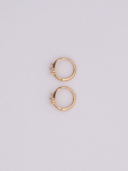 10k Gold Small Flower Hoops