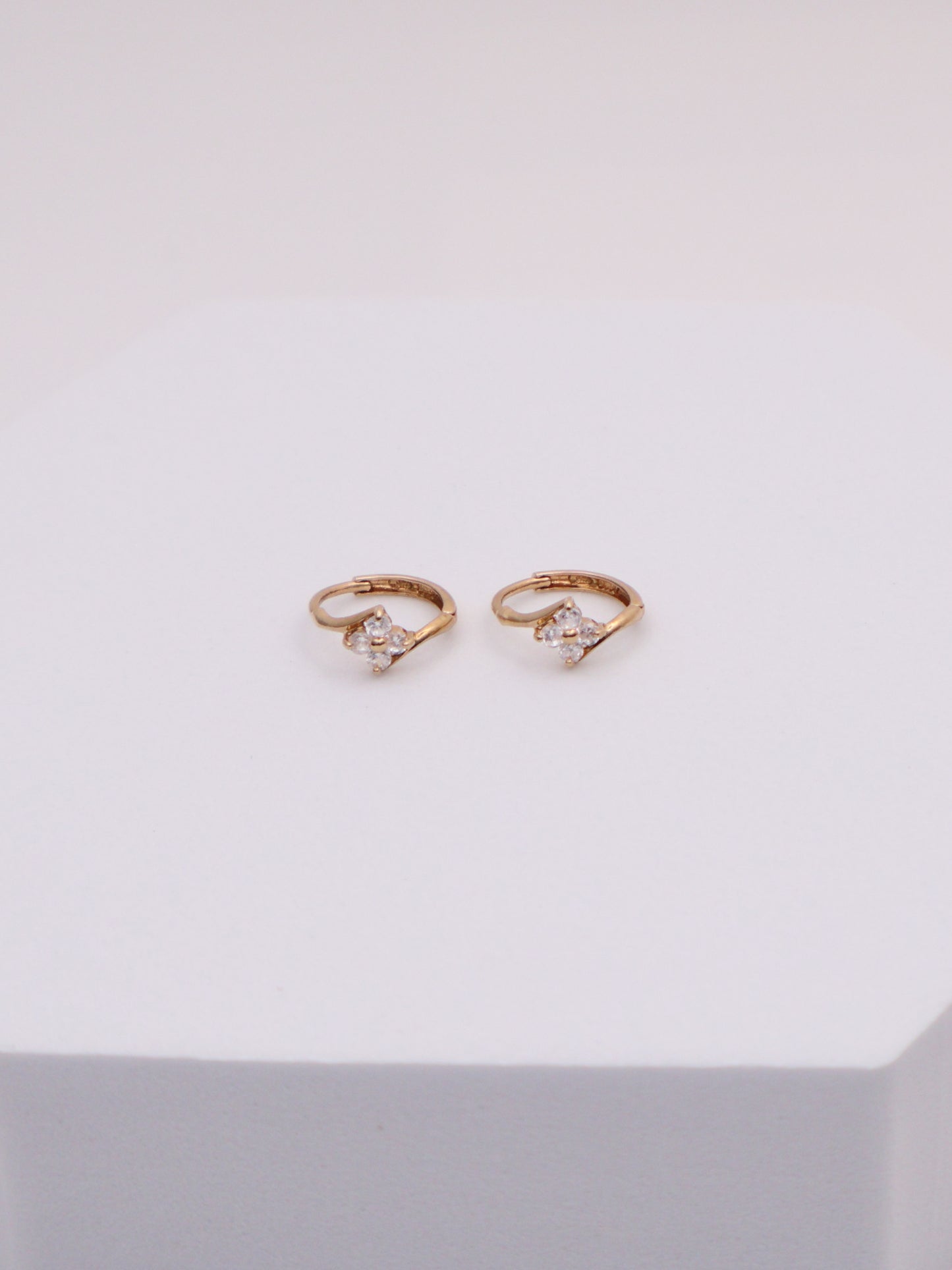 10k Gold Small Flower Hoops