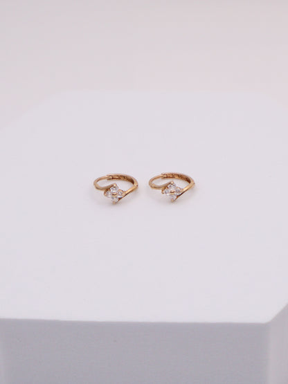 10k Gold Small Flower Hoops