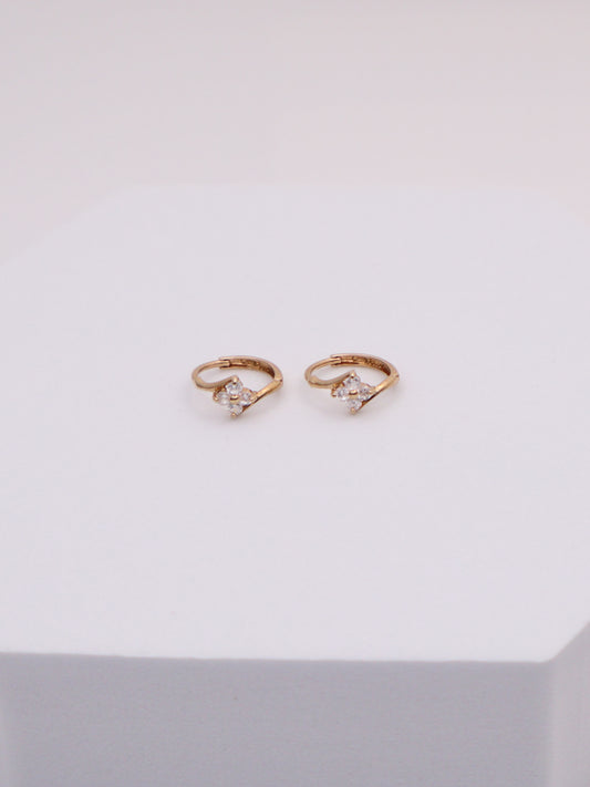 10k Gold Small Flower Hoops