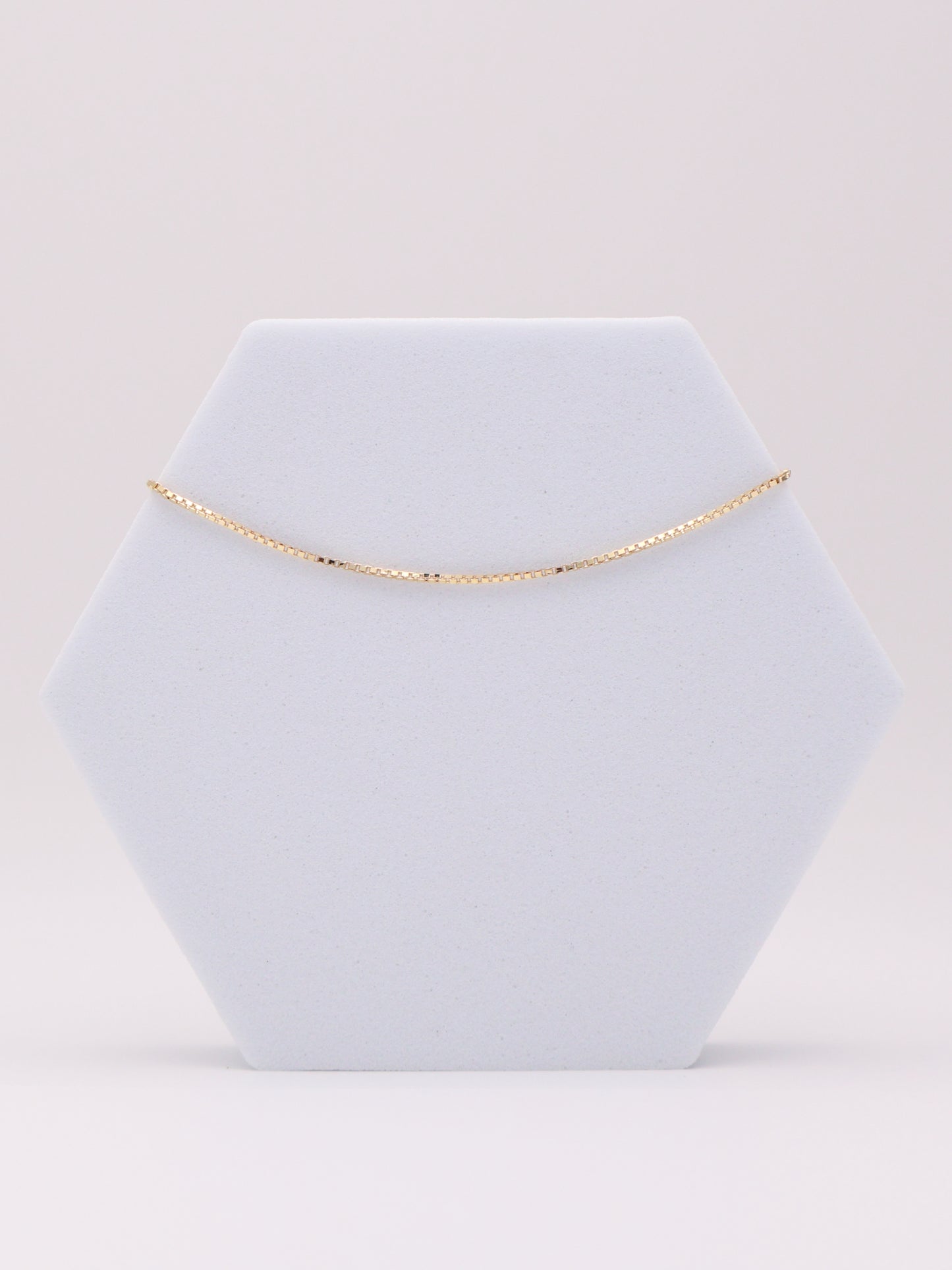 14k Gold Box Chain Bracelet