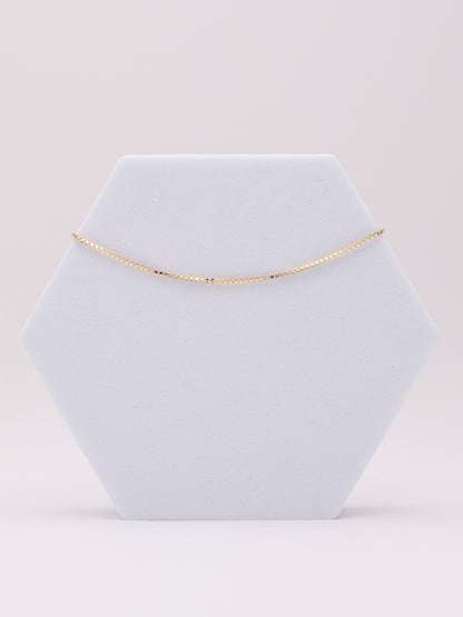 14k Gold Box Chain Bracelet