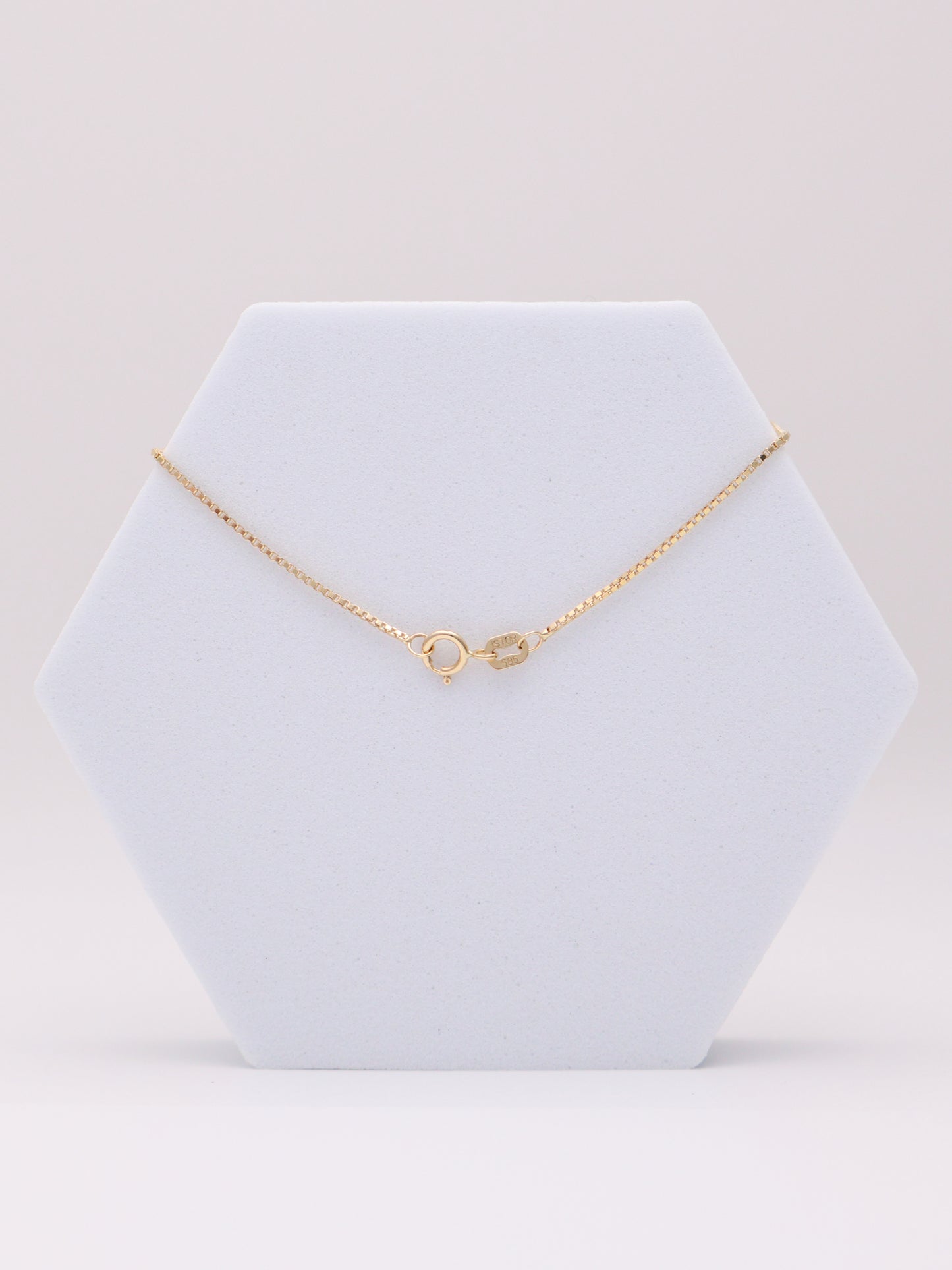 14k Gold Box Chain Bracelet