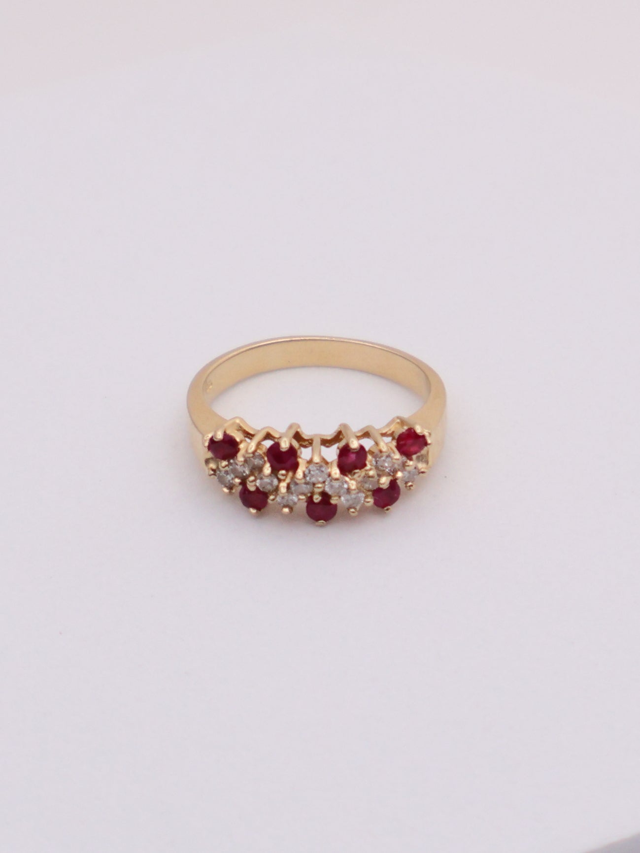 14k Gold Ruby & Diamond Ring