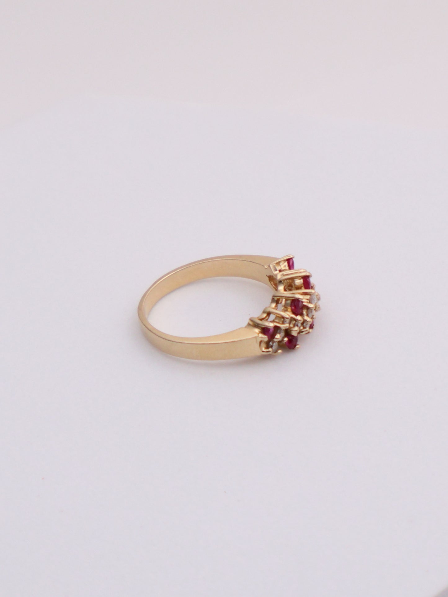14k Gold Ruby & Diamond Ring