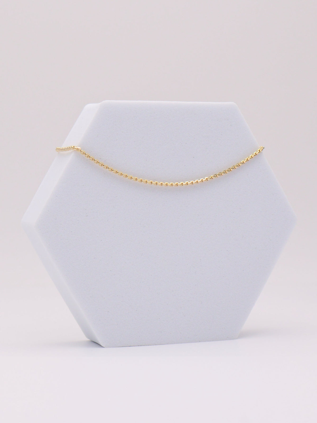 14k Gold Square Rolo Bracelet 7in