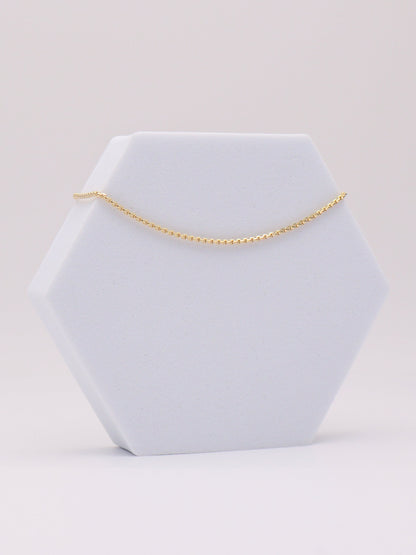 14k Gold Square Rolo Bracelet 7in