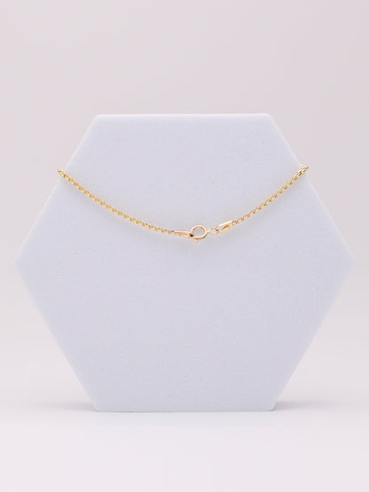 14k Gold Square Rolo Bracelet 7in