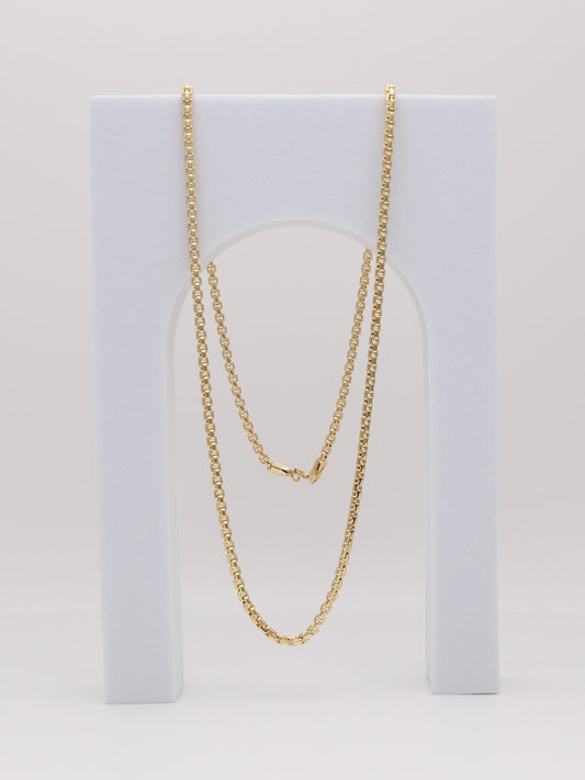 14k Gold Square Rolo Chain 2.5mm