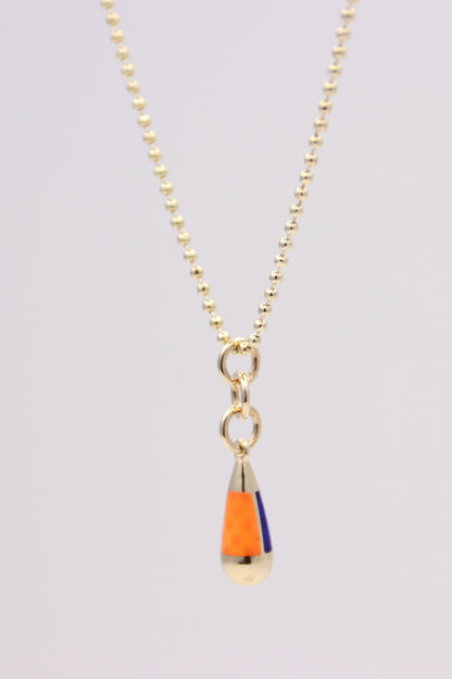 Bead Chain Necklace with Drop Pendant