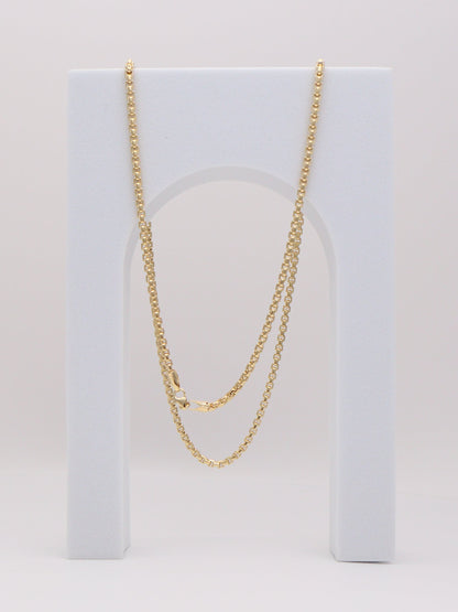 2.5mm Square Rolo Chain 21.5"