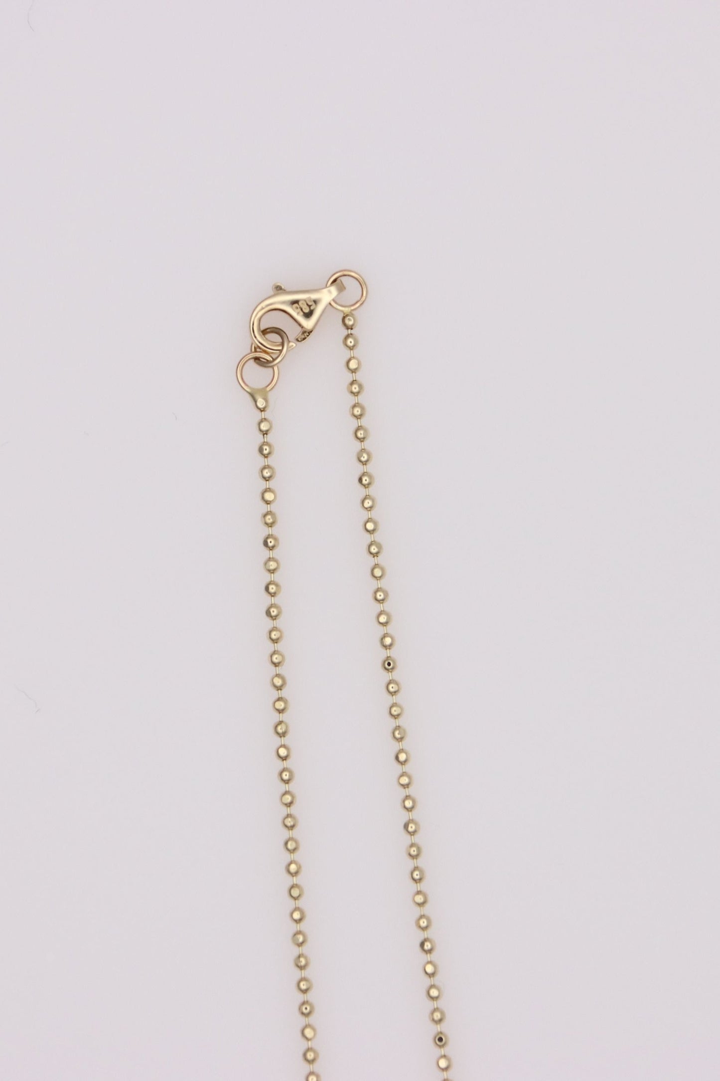 Bead Chain Necklace with Drop Pendant