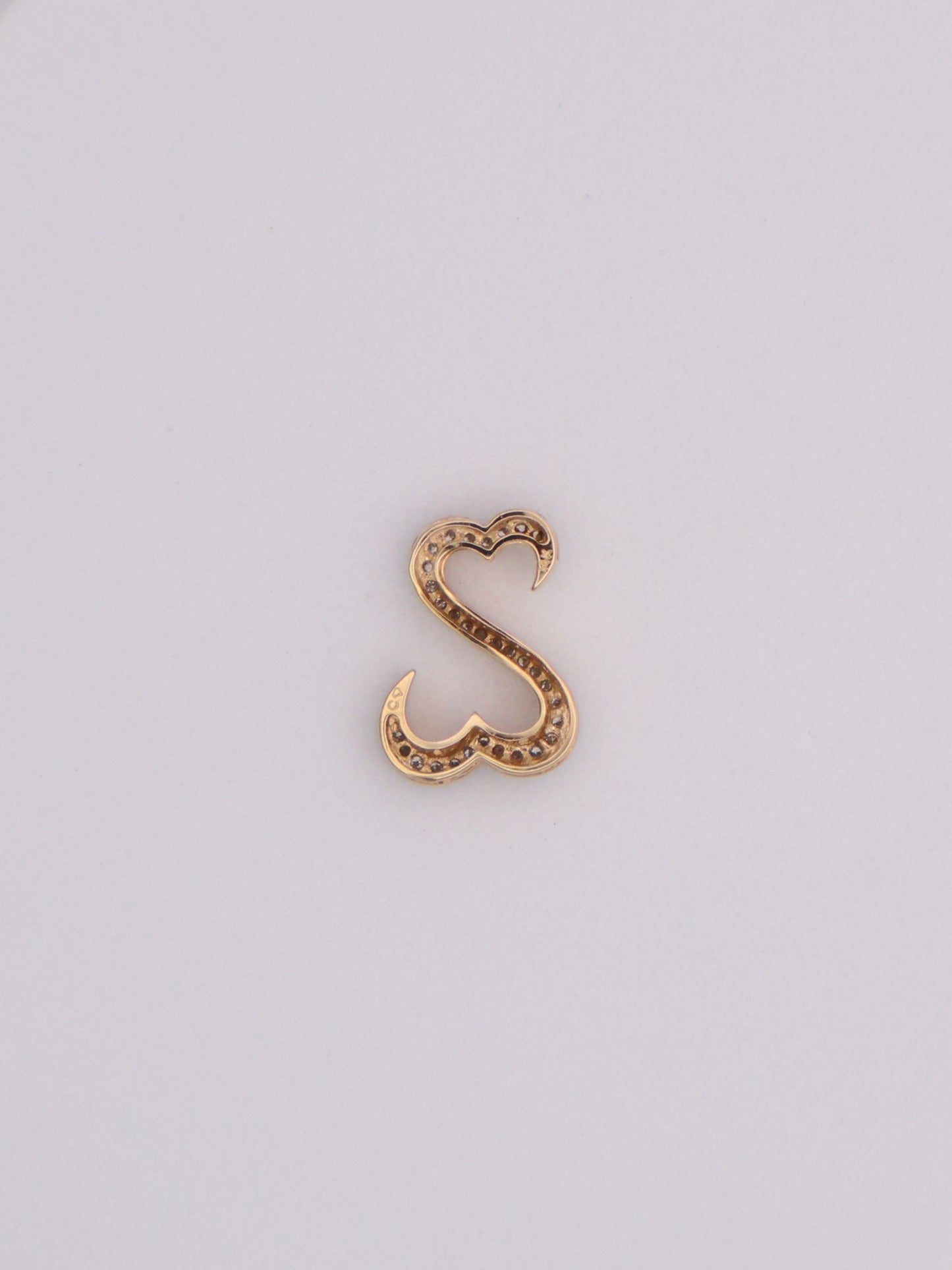 14k Gold Moissanite Open Heart Pendant