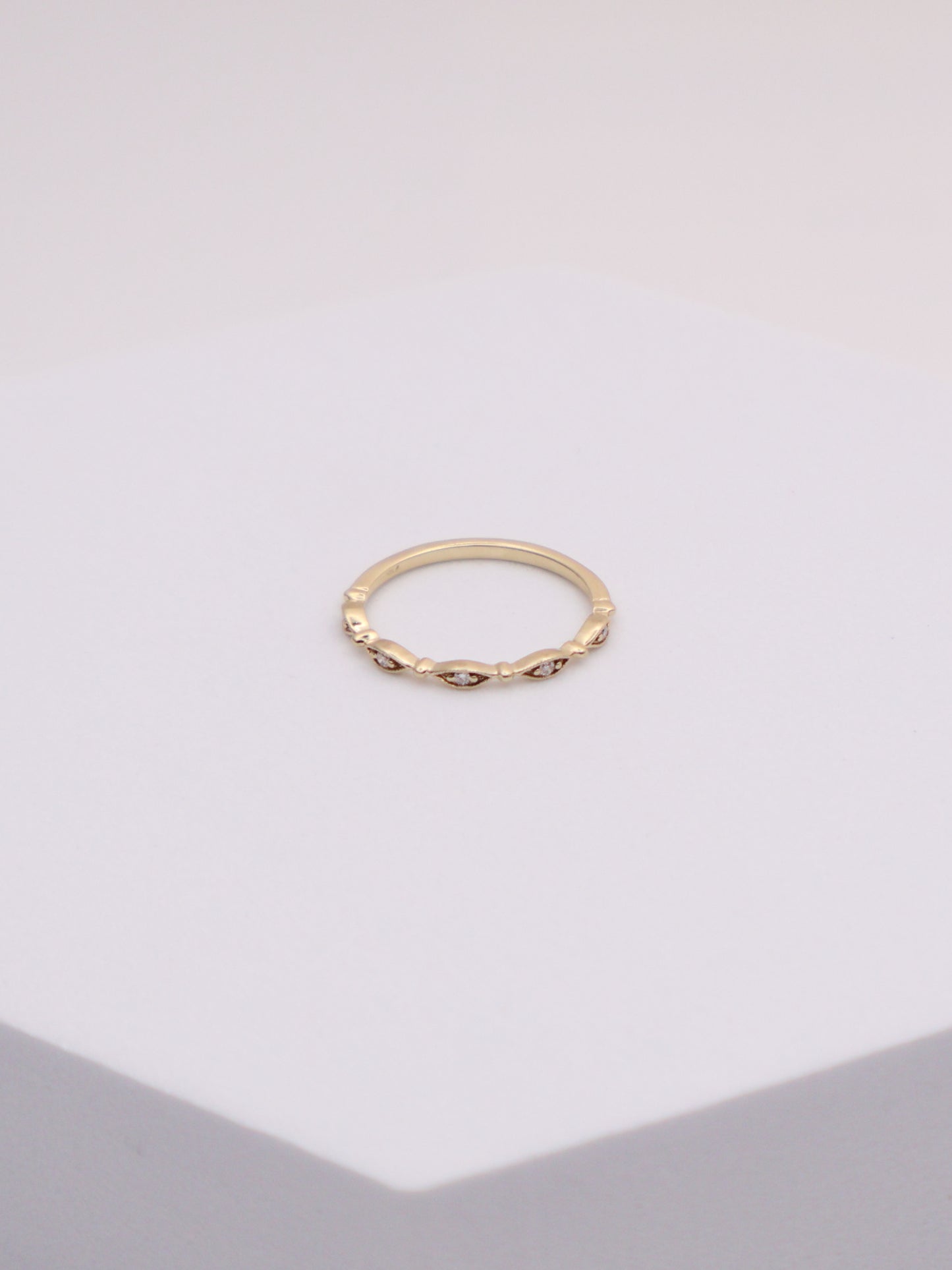 10k Gold Moissanite Accent Band