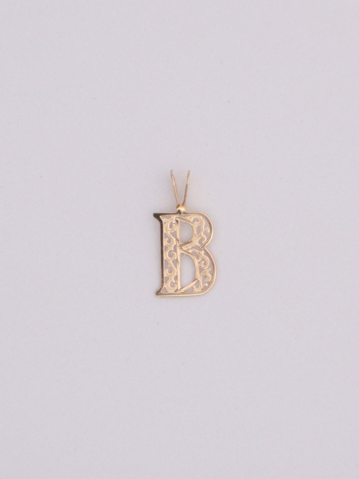 14k Gold Letter "B" Pendant