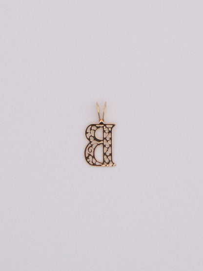 14k Gold Letter "B" Pendant