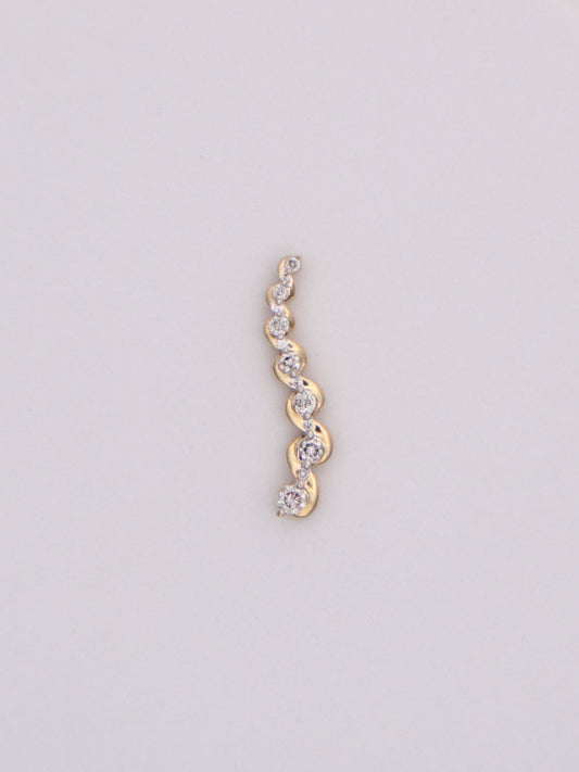 10k Gold Diamond Drop Pendant