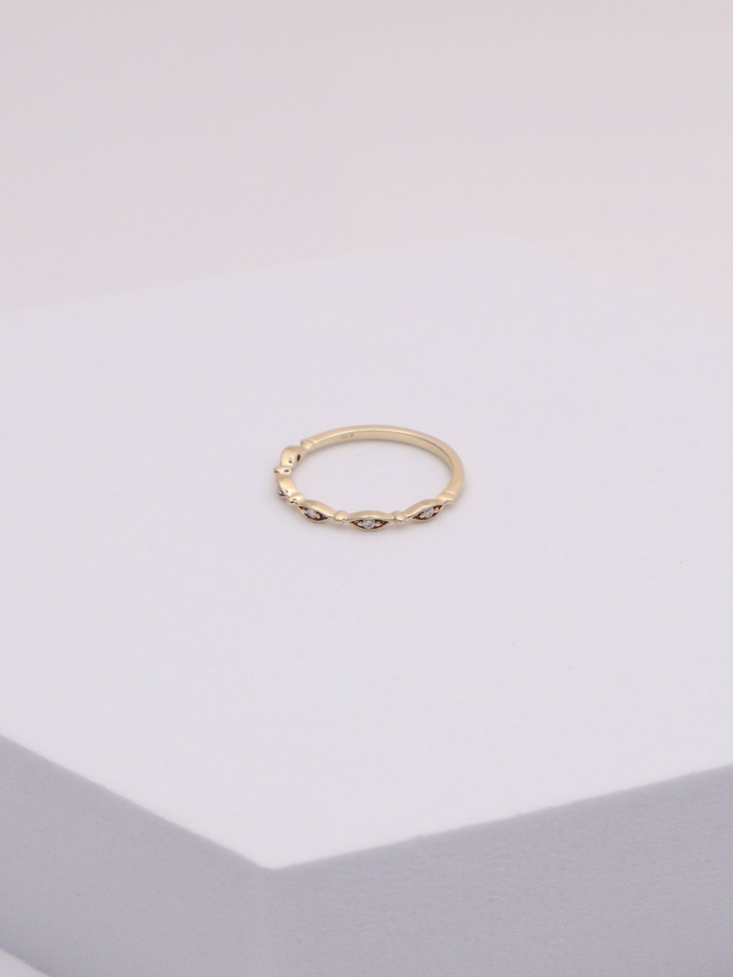 10k Gold Moissanite Accent Band