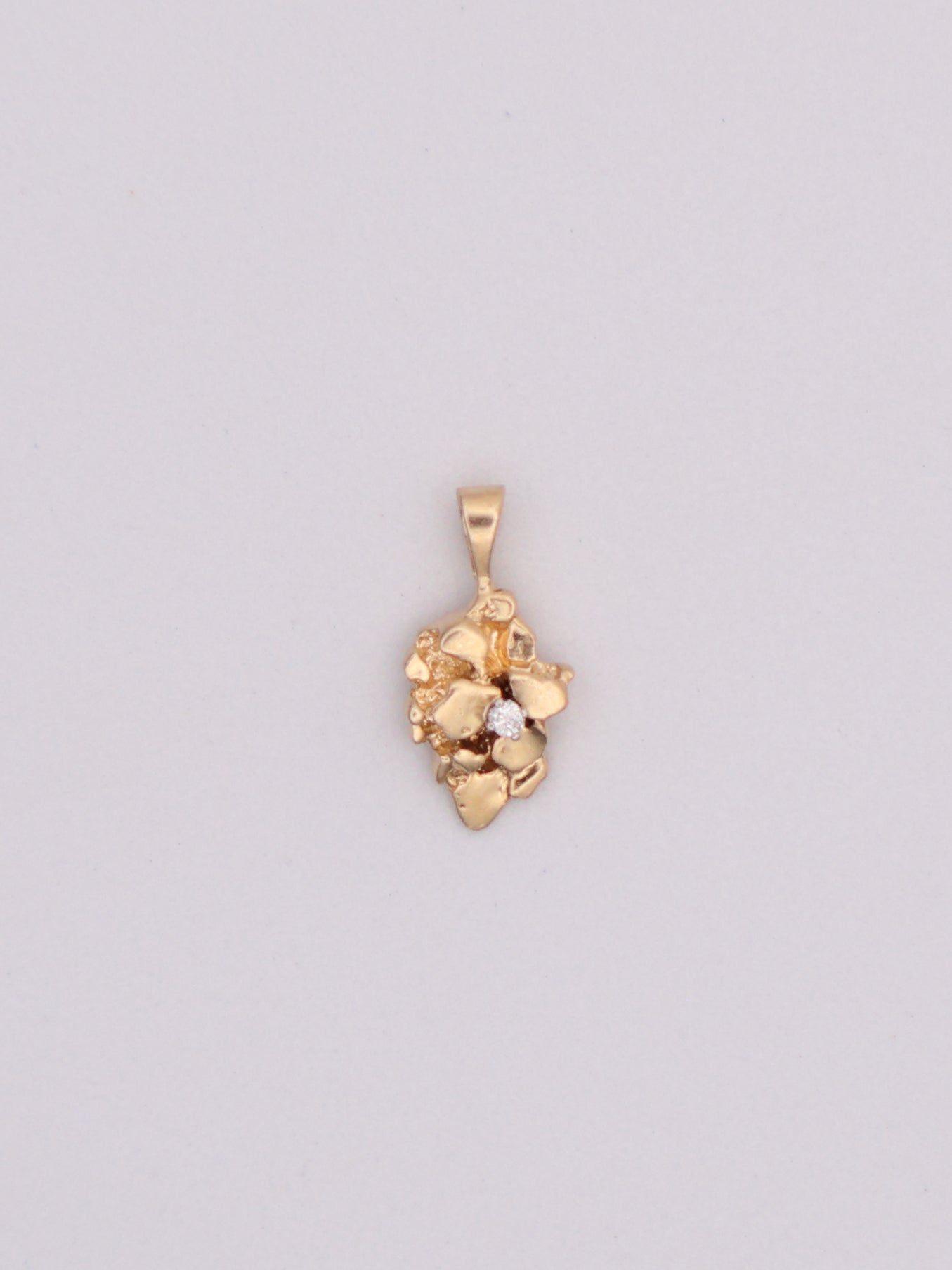 14k Gold Nugget Pendant