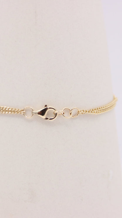 Double Curb Bracelet with Round Links