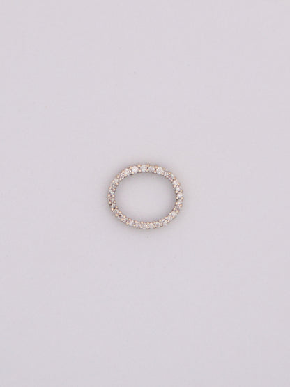 14k Gold Oval Diamond Pendant