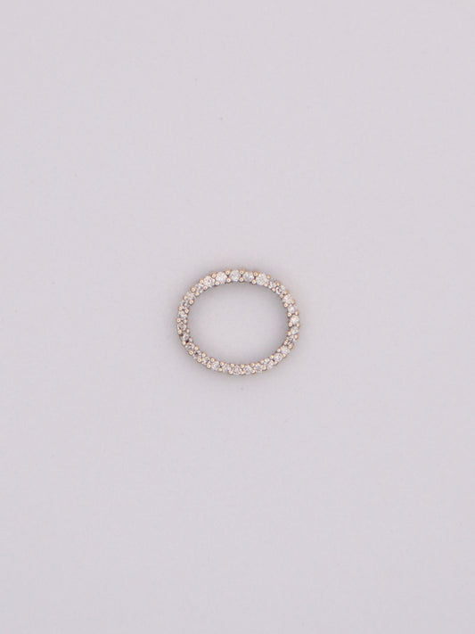 14k Gold Oval Diamond Pendant