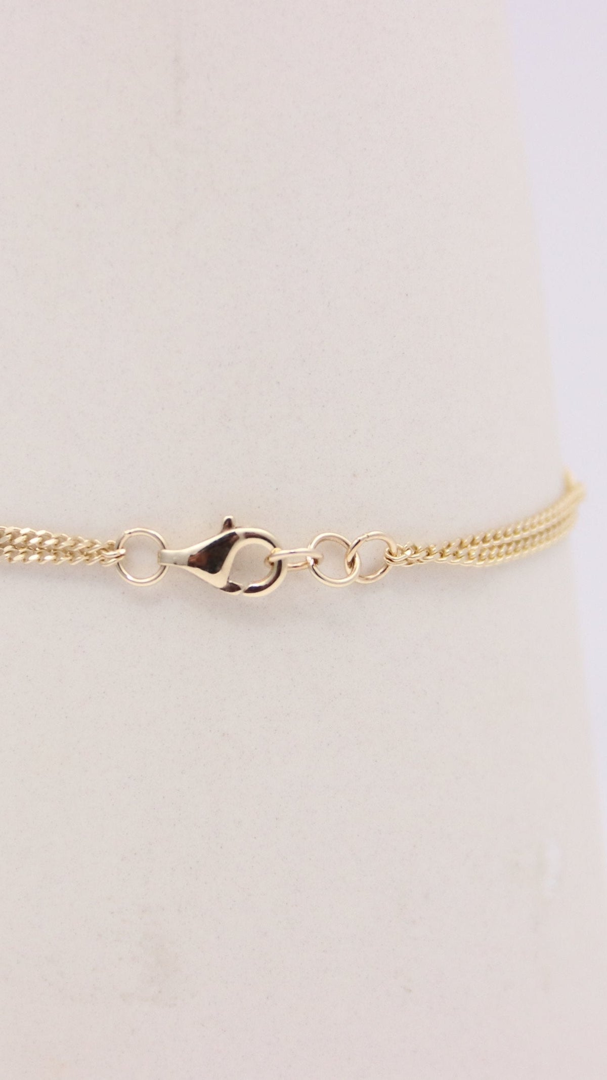 Double Curb Bracelet with Round Links