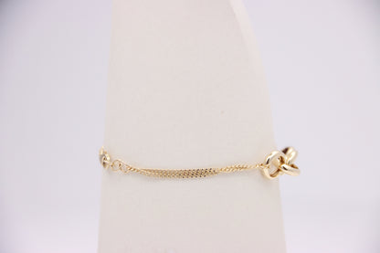 Double Curb Bracelet with Round Links